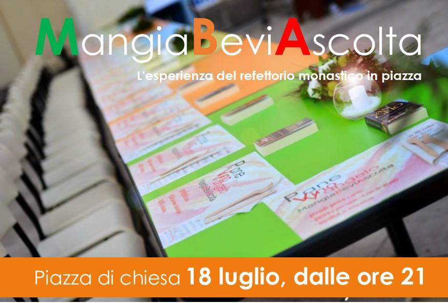 18 LUGLIO, ORE 21: MangiaBeviAscolta